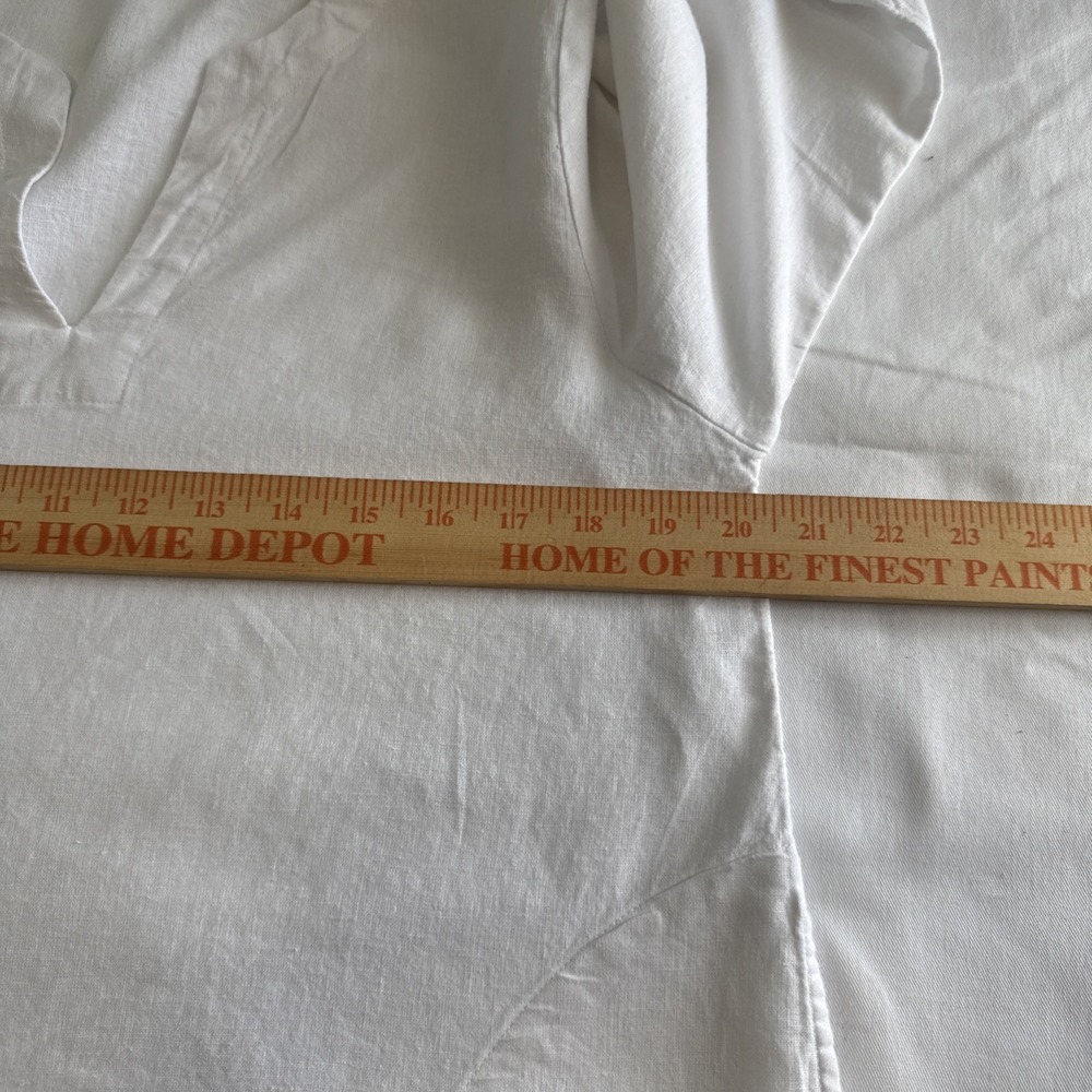 Lands End Tunic Top M Linen Blend Coastal Beachy Minimalist Langenlook - Picture 9 of 12